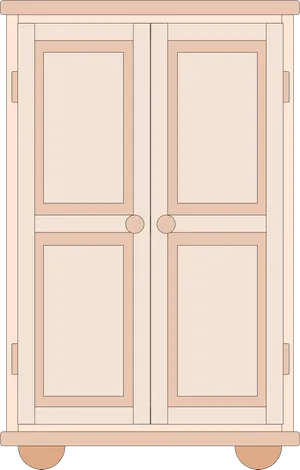 Wooden Cupboard Closet Illustration PNG Image