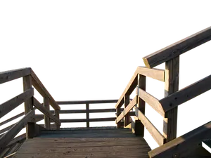 Wooden Deck Stairs Nighttime PNG Image