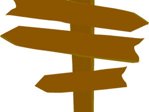 Wooden Direction Signs Vector PNG image with transparent background