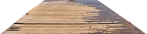 Wooden Dock Perspective View PNG with transparent background