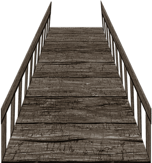 Wooden Dock Perspective View PNG with transparent background