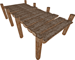 Wooden Dock Platform3 D Render PNG with transparent background