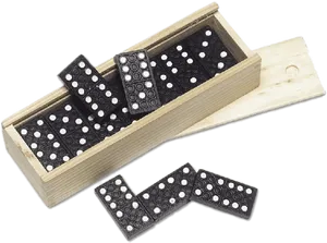 Wooden Dominoes Set PNG Image