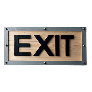 Wooden Exit Sign PNG ewa9 PNG with transparent background