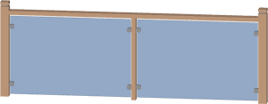 Wooden Fence Blue Background PNG image with transparent background