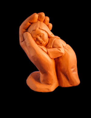 Wooden Figurine Stretching Pose PNG with transparent background