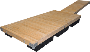 Wooden Floating Dock Design PNG with transparent background