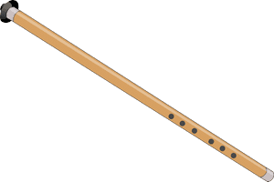 Wooden Flute Illustration.png PNG image with transparent background
