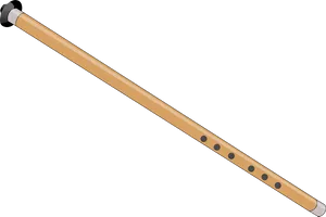 Wooden Flute Illustration.png PNG Image