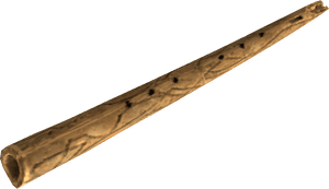 Wooden Flute Isolated PNG image with transparent background