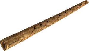 Wooden Flute Isolated PNG Image