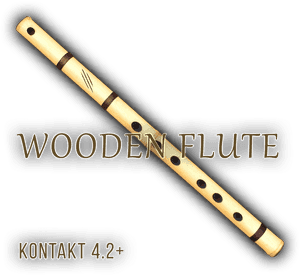 Wooden Flute Musical Instrument PNG image with transparent background