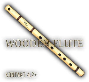 Wooden Flute Musical Instrument PNG Image