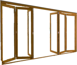 Wooden Folding Doors Open PNG Image