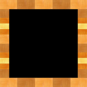 Wooden Frameon Black Background PNG image with transparent background