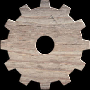 Wooden Gear Cogwheel Texture PNG image with transparent background