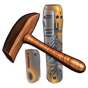 Wooden Hammer PNG tjb50 PNG