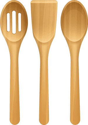 Wooden Kitchen Utensil Set Png Clip Art - Hardwood, Transparent Png PNG image with transparent background