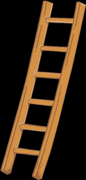 Wooden Ladder Isolated PNG image with transparent background