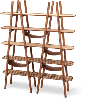Blake Ladder Shelf With Leather And Brushed Brass Details - Shelf, HD Png Download PNG image with transparent background