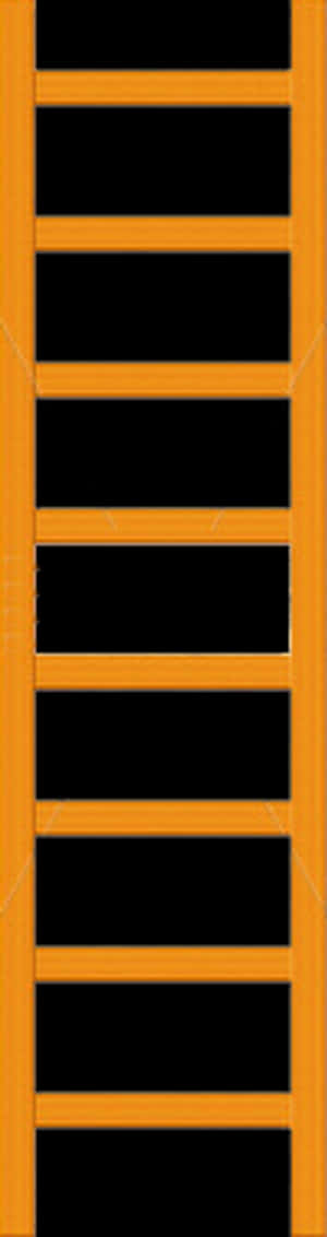 Wooden Ladder Vertical View PNG image with transparent background
