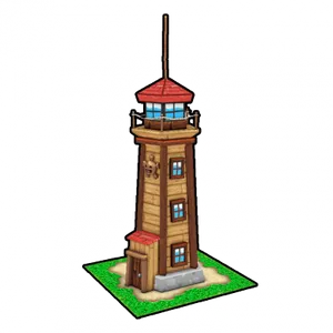 Wooden Lighthouse Illustration PNG Image