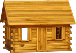 Wooden Log Cabin Model.png PNG with transparent background