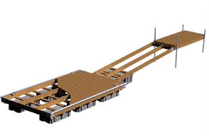 Wooden Marina Dock Design PNG with transparent background