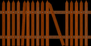 Angle,fence,picket Fence - Broken Fence Clipart, HD Png Download PNG
