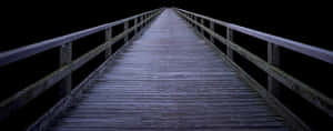 Wooden Pier Nighttime PNG image with transparent background