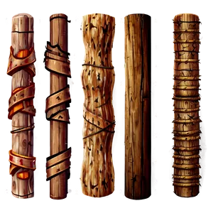 Wooden Pole Design Png Dkn PNG Image