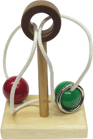 Wooden Puzzle Game With Ringand Balls PNG with transparent background