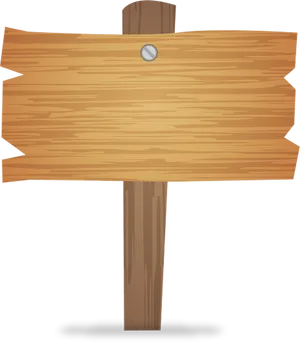 Wooden Signboard Vector Illustration PNG Image