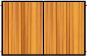 Wooden Sliding Gate Design PNG Image