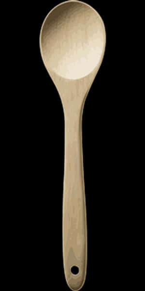 Wooden Spoon Black Background PNG image with transparent background