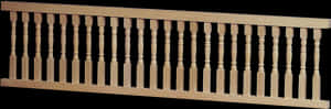 Wooden Staircase Balustrade PNG image with transparent background