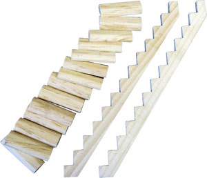 1/2 Inch Scale Log Interior Dollhouse Stair Kit - Dollhouse Stairs, HD Png Download PNG
