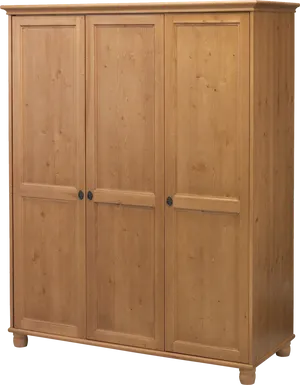 Wooden Triple Door Cupboard Closet.png PNG Image