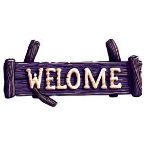 Wooden Welcome Sign Png Exn PNG Image