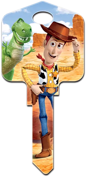 Woodyand Rex Toy Story Keychain Design PNG Image