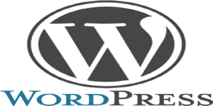 Word Press Logo Blue Background PNG Image