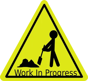 Work In Progress Sign Graphic PNG Image