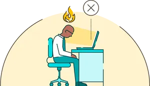 Workplace Burnout Concept PNG Image