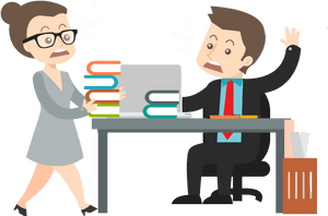 Desk Clipart Stressed Office Worker - Testing Of Fire Alarm, HD Png Download PNG image with transparent background