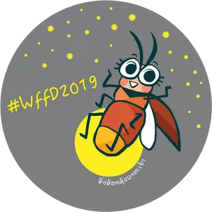 World Firefly Day2019 Cartoon Firefly PNG Image