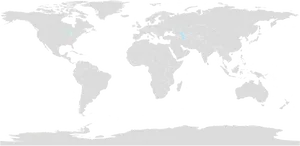 World Map Blackand White PNG Image