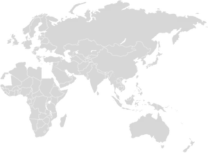 World Map Blackand White PNG Image