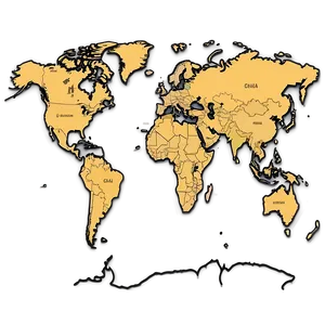 World Map Coloring Page Png 06132024 PNG Image