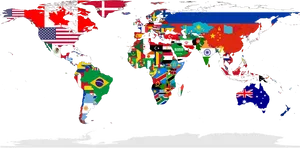 World Map Country Flags Filename PNG Image