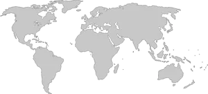 World Map Silhouette PNG Image